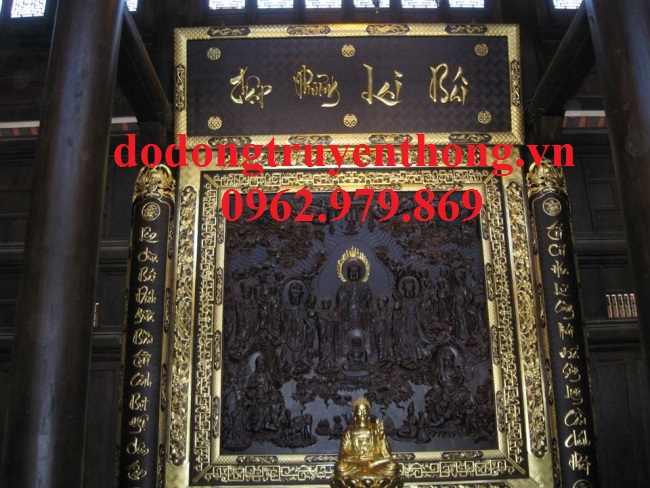 anhgianbangdong tấm đại tự đồng treo ở chùa