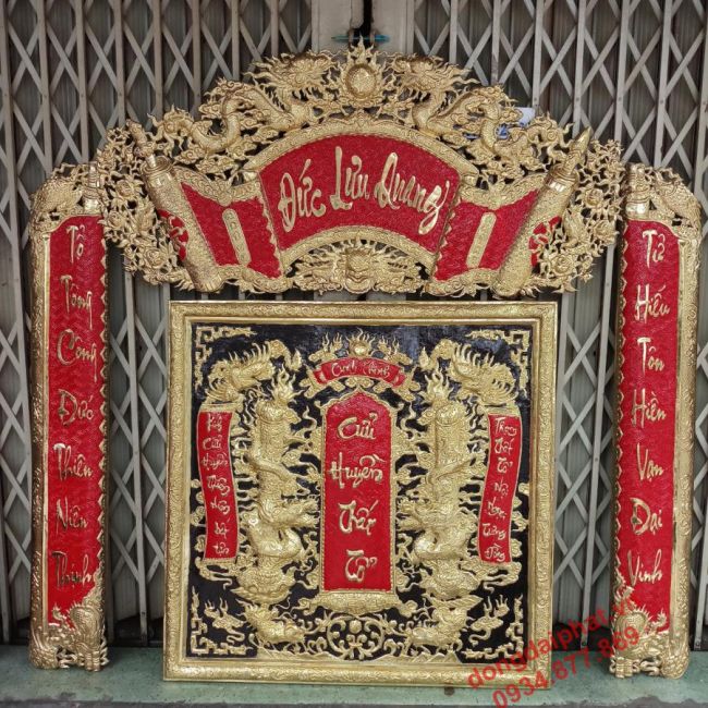 Bộ hoành phi cửu huyền thất tổ tại quận tân bình