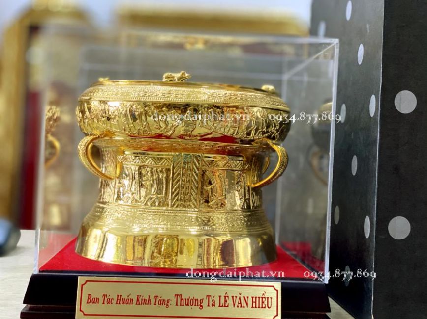 bán trống đồng tại hà nội địa chỉ bán trống đồng 12cm mạ vàng 24k