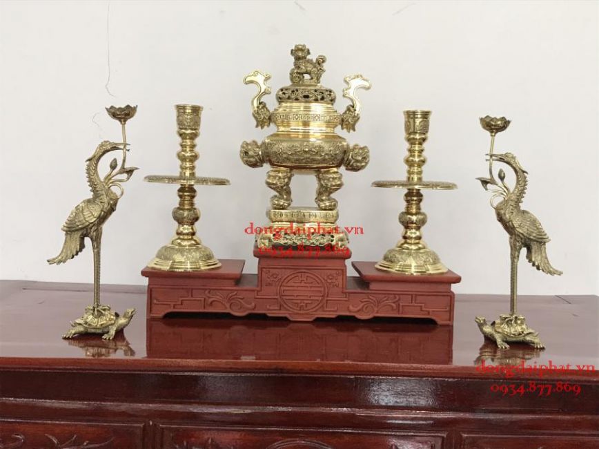 Giá bộ lư vuông quả đào của vĩnh tiến lư vuông vĩnh tiến giá tốt