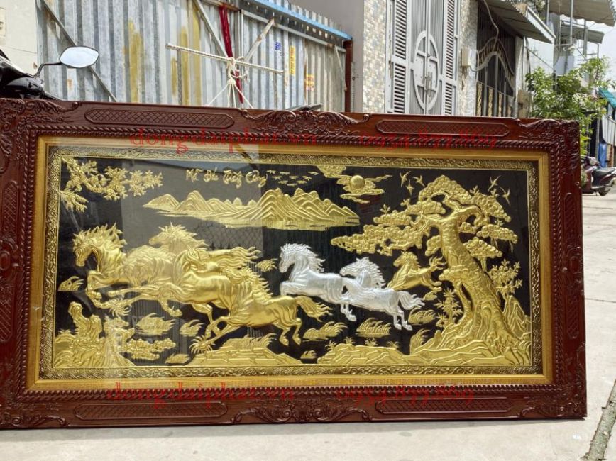 tranh mã đáo dát vàng
