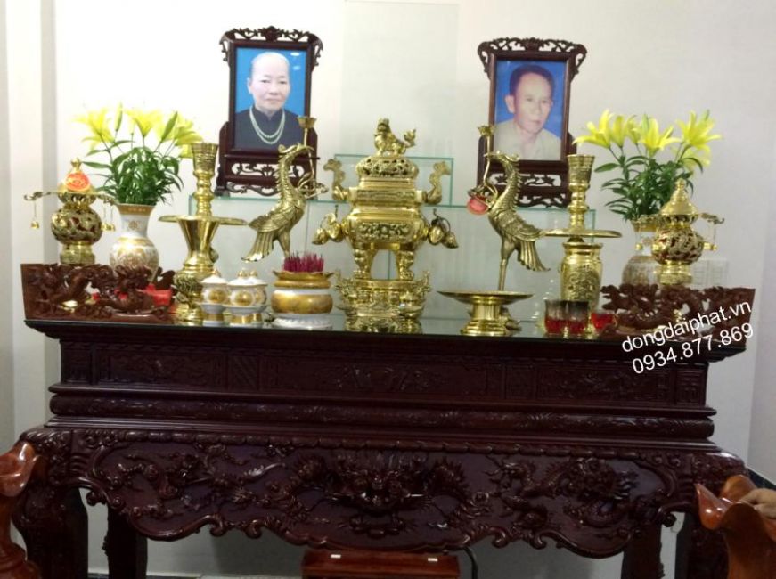 Bộ lư Vuông trái đào đại phát