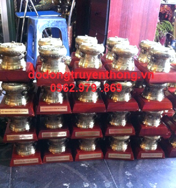 trống đồng 12 cm tặng hội nghị Bộ trống đồng làm quà tặng 12 cm
