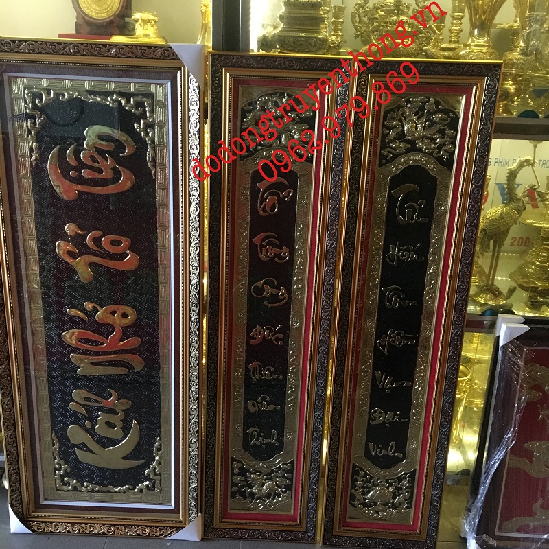 bán bộ hoành phi bằng đồng giá rẻ giá bộ hoành phi kính nhớ tổ tiên giao tại gò vấp