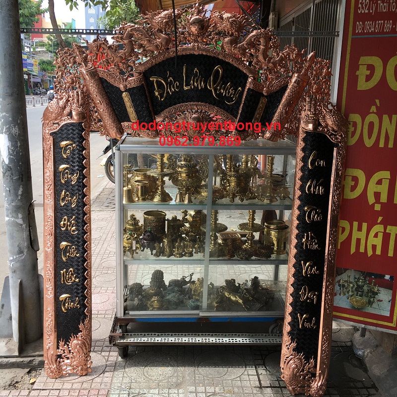 hoành phi bằng đồng mạ vàng 24k hoành phi câu đối mạ vàng