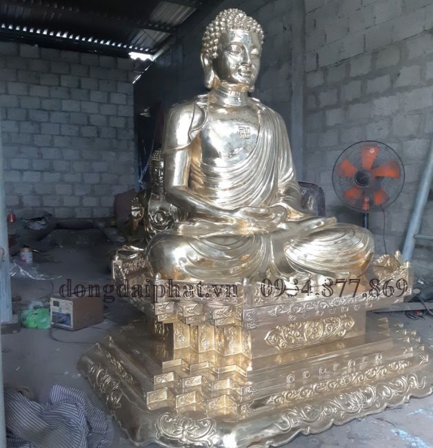 Mẫu tượng phật thích ca đồng vàng