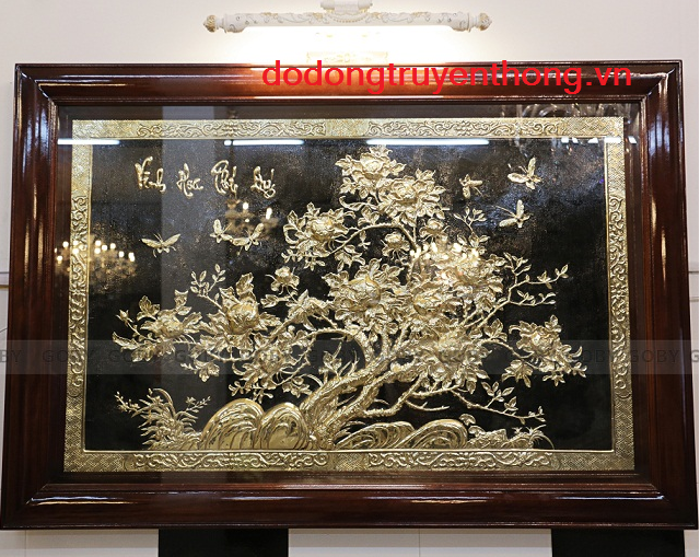 quà tặng bằng tranh mạ vàng tranh đồng mạ vàng sang trọng