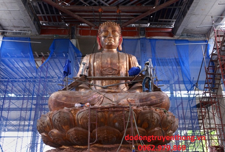 lắp đặt hoàn thiện pho tượng phật tượng phật thích ca được lắp đặt hoàn thiện