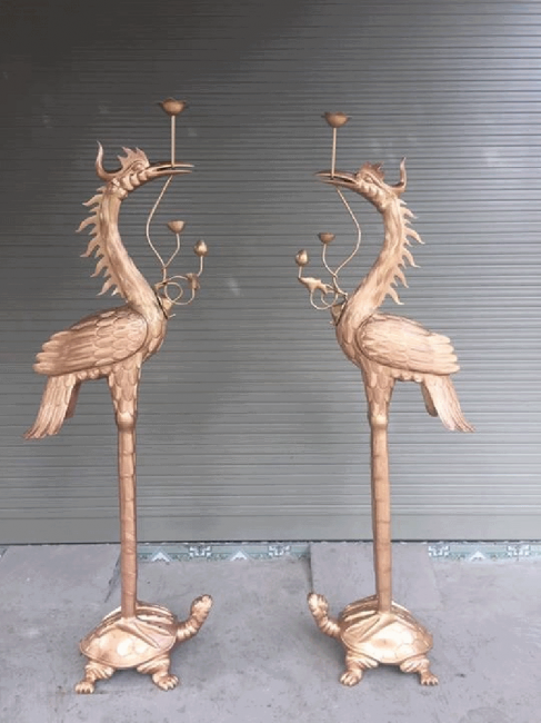 hạc đồng đỏ hoa sen